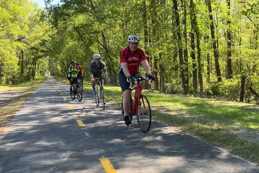 Judge Hyde on a trail ride along Arkansas' Southwest Trail | Photo courtesy Pulaski County Government