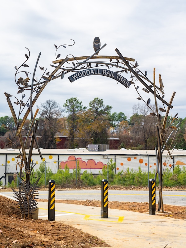 Trailhead art along Georgia's Woodall Rail Trail | Photo courtesy Upper Westside CID