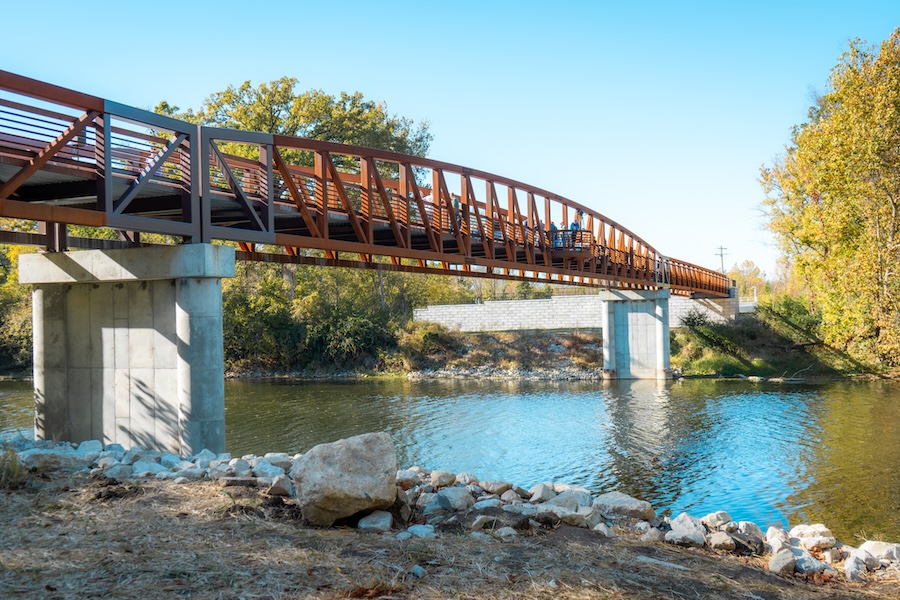 Indiana's The 106 Bur Oak Bridge | Photo courtesy Hamilton County Tourism