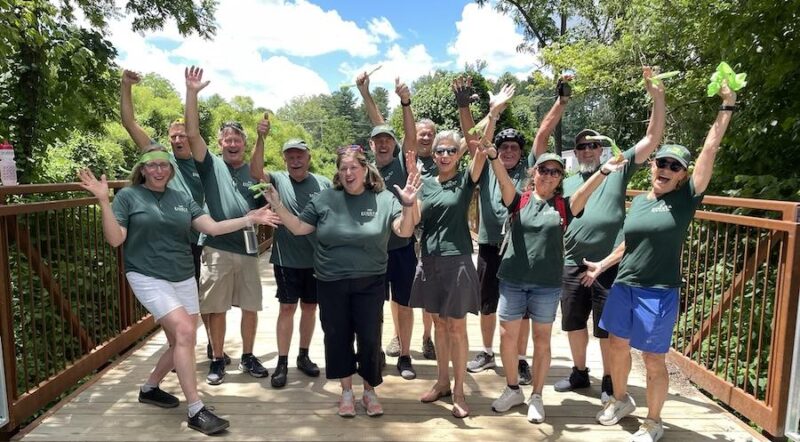 Friends of the Ecusta Trail board members on North Carolina's Ecusta Trail | Photo courtesy Friends of Ecusta Trail