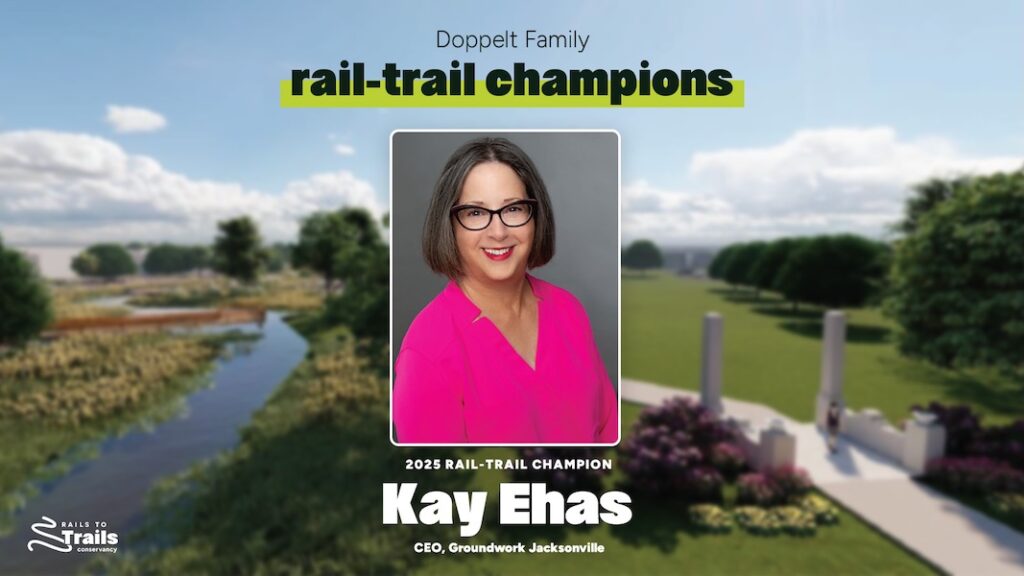 2025 Rail-Trail Champion Kay Ehas, Groundwork Jacksonville