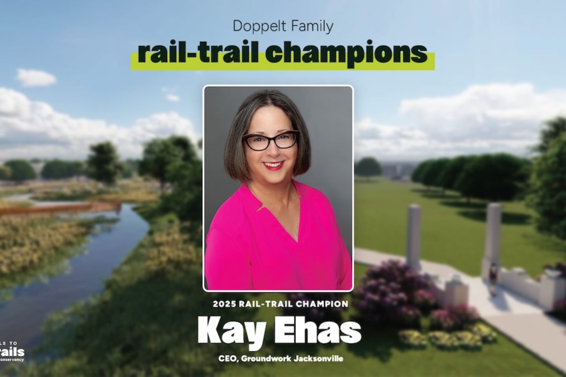 2025 Rail-Trail Champion Kay Ehas, Groundwork Jacksonville