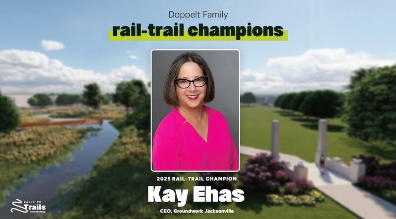 2025 Rail-Trail Champion Kay Ehas, Groundwork Jacksonville