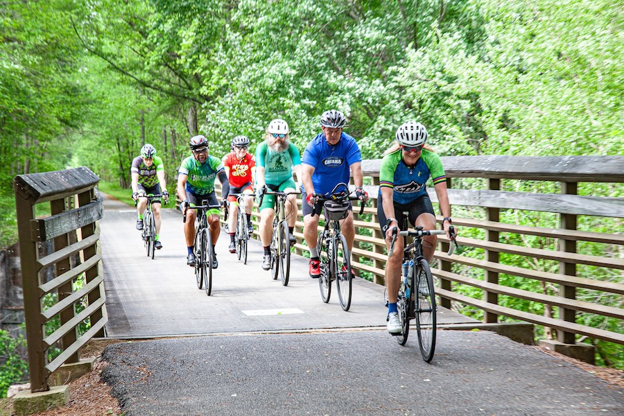 Bicyclists on Alabama's Chief Ladiga Trail | Alabama Trails Foundation