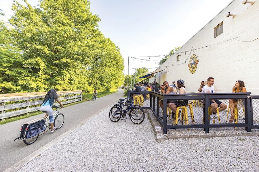 Yellow Springs Brewery along Ohio's Little Miami Scenic Trail | Photo courtesy Greene County Parks and Trails