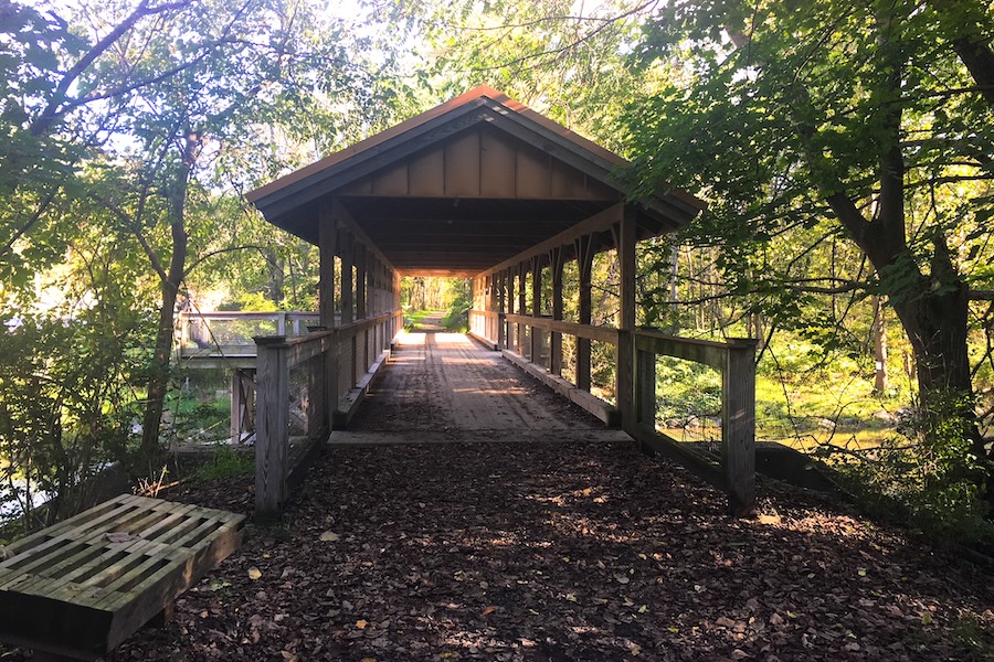 Covered bridge on Pennsylvania's J. Manley Robbins Trail | Photo courtesy Rails to Trails Conservancy