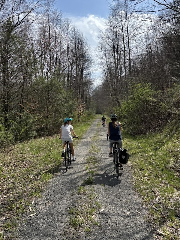 Family bike ride along West Virginia's Meadow River Rail Trail | Photo courtesy Kelly Pack