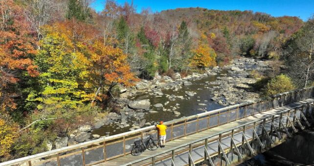 The Meadow River Rail Trail's Russellville Bridge in southern West Virginia | Photo courtesy Adventure Meadow River