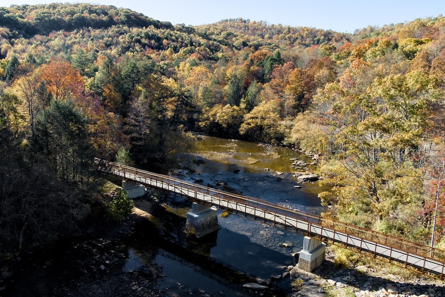 The Russellville Bridge along West Virginia's Meadow River Rail Trail | Photo courtesy Adventure Meadow River
