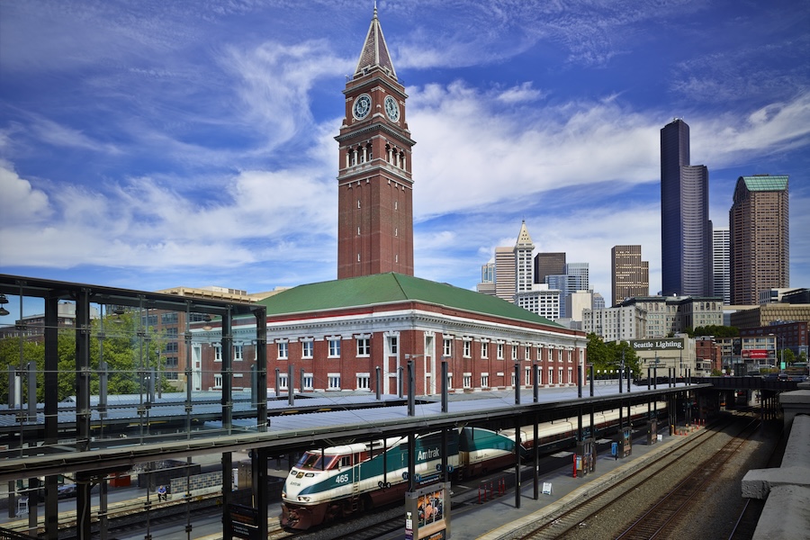 Washington's King Street Station in Seattle | Photo by Benjamin Benschneider