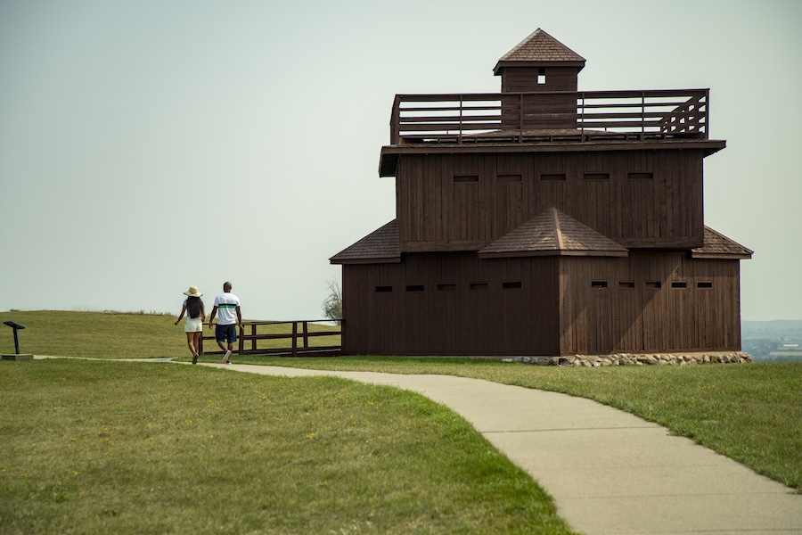 Walkers in Fort Abraham Lincoln State Park | Photo courtesy North Dakota Parks and Recreation