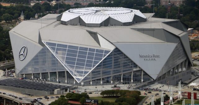 Atlanta’s Mercedes-Benz Stadium | Photo by Flickr user Lukedrich Photography
