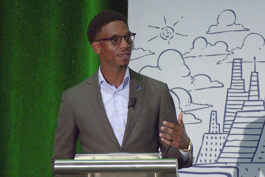 Cleveland Mayor Justin Bibb welcomes RTC's TrailNation Summit | Photo courtesy RTC