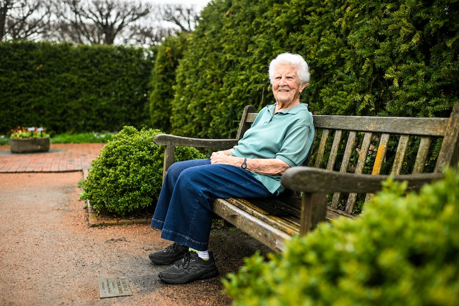 Sally Olds at the Chicago Botanic Garden | Photo by Ben Lipowitz