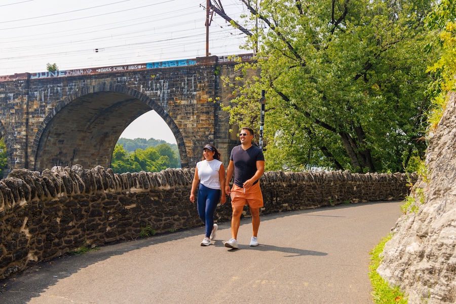 Walkers on Pennsylvania's Schuylkill River Trail | Photo by Jack Larson