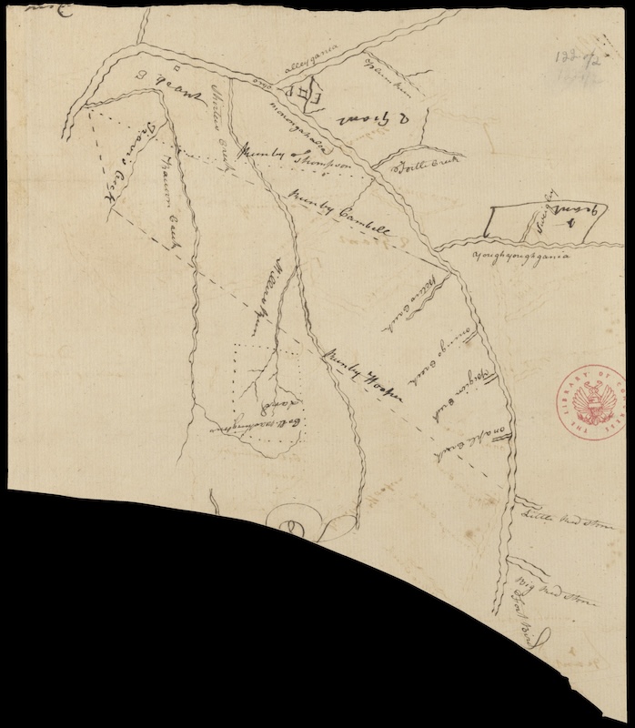 William Crawford to George Washington 1773 Plat