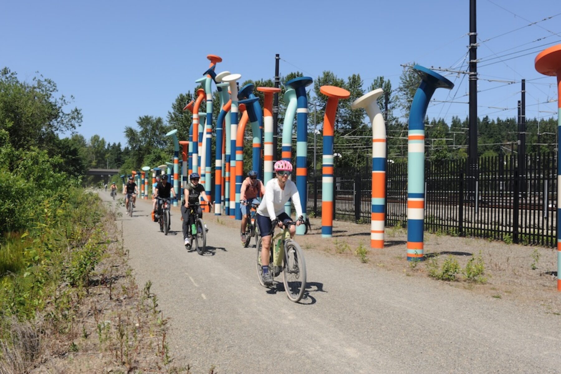Nails artwork along the Eastrail near Wilburton Station | Photo courtesy Eastrail Partners