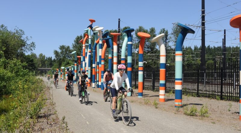 Nails artwork along the Eastrail near Wilburton Station | Photo courtesy Eastrail Partners