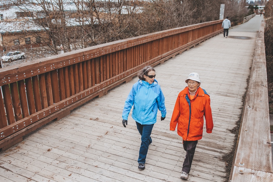 Walkers on the Eastrail bridge | Photo courtesy Eastrail Partners