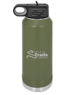 Engraved Rails to Trails Conservancy 32 oz. Stainless Steel Water Bottle