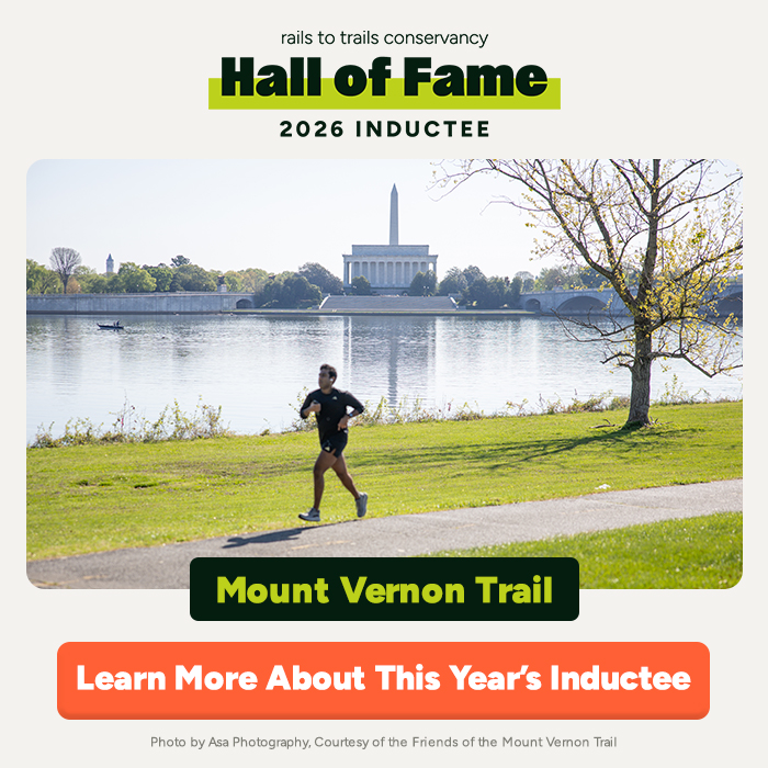 Learn more about this year's Hall of Fame inductee Virginia's Mount Vernon Trail