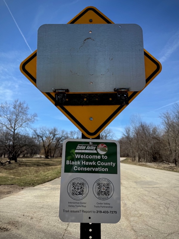Welcome to Black Hawk County Conservation sign | Photo courtesy RTC