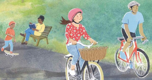 BIBI STEPS OUT!. Text copyright © 2026 by Roni Schotter. Illustrations copyright © 2026 by Christy Hale. Reproduced by permission of the publisher, Candlewick Press, Somerville, MA.