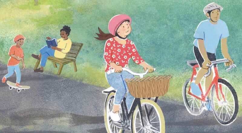 BIBI STEPS OUT!. Text copyright © 2026 by Roni Schotter. Illustrations copyright © 2026 by Christy Hale. Reproduced by permission of the publisher, Candlewick Press, Somerville, MA.
