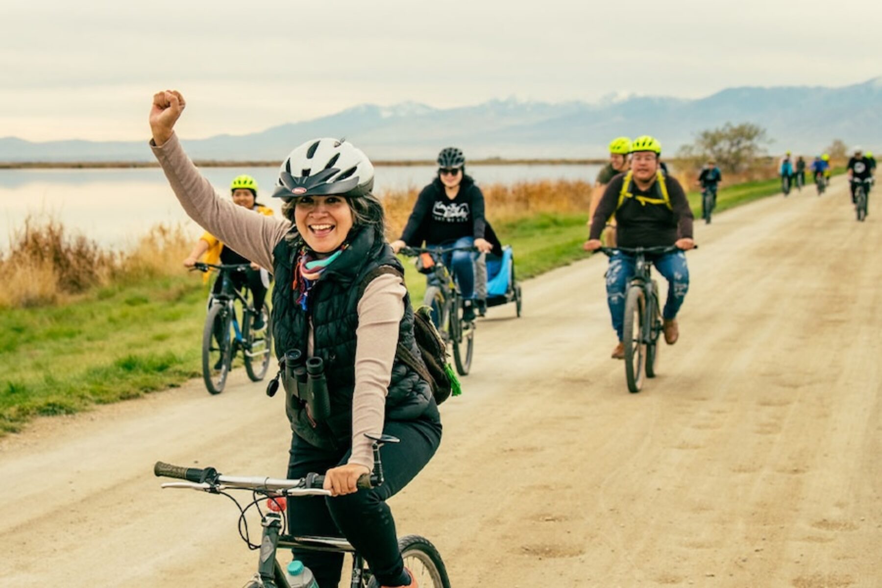 Bicyclists on trail | Photo courtesy Latino Outdoors