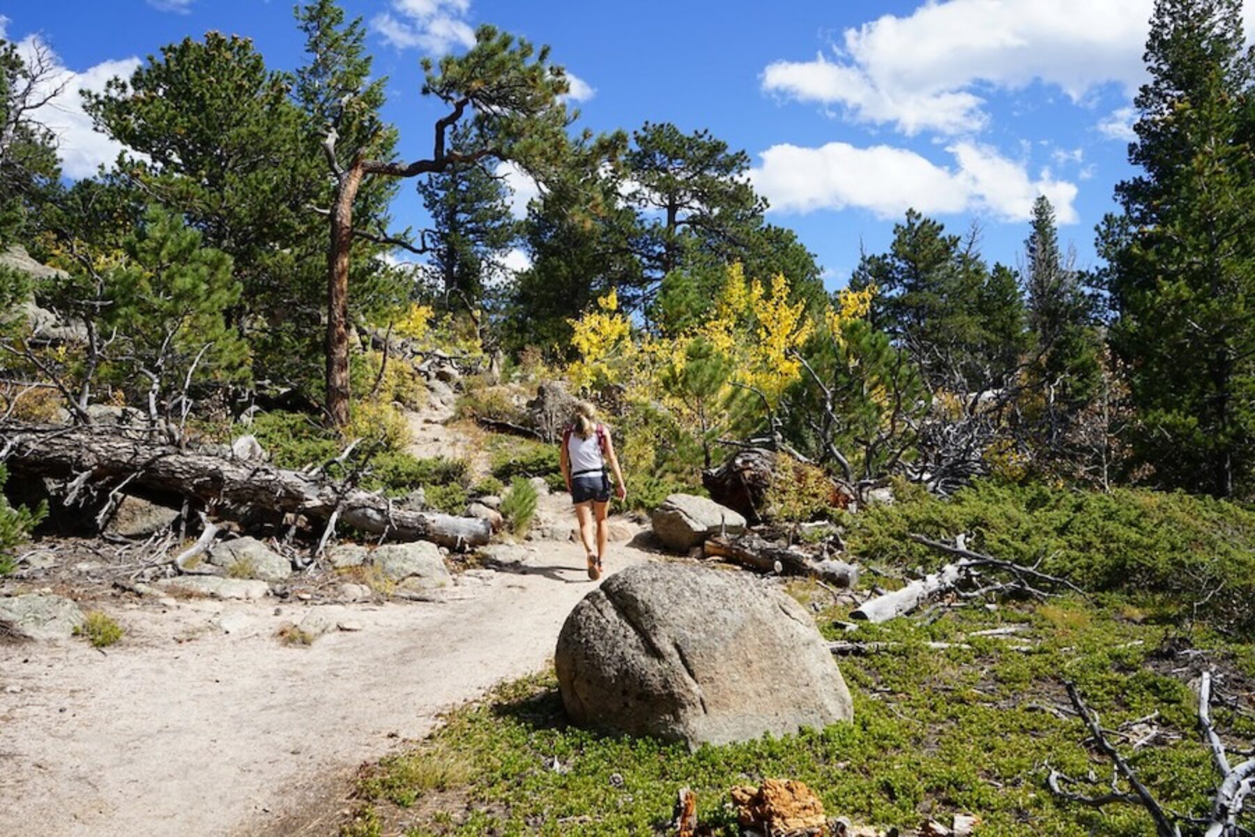 Jamie Siebrase hiking near Estes Park, Colorado | Photo by Ben Siebrase