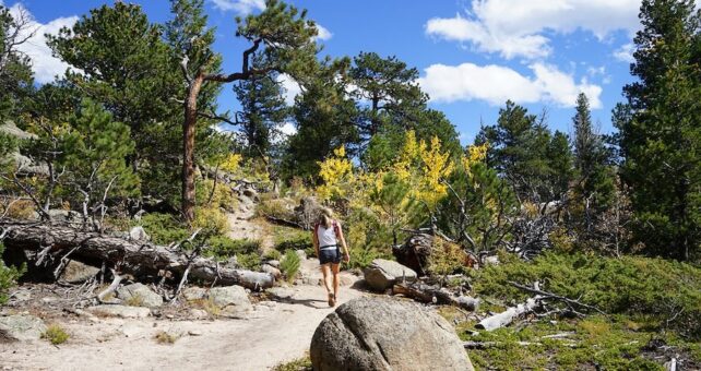 Jamie Siebrase hiking near Estes Park, Colorado | Photo by Ben Siebrase
