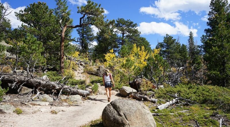 Jamie Siebrase hiking near Estes Park, Colorado | Photo by Ben Siebrase