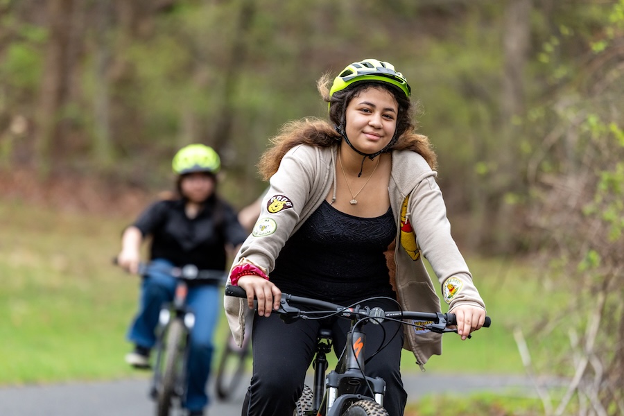 Students from Dr. Martin Luther King Jr. Middle School during their Riding for Focus class | Photo by Brian Rimm