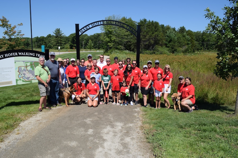 The extended Hofer family visiting the Mary Hofer Walking Trail | Photo courtesy John Hofer