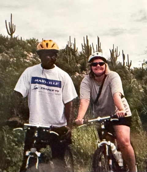 Deb Gebhardt on bicycle | Photo courtesy Deb Gebhardt