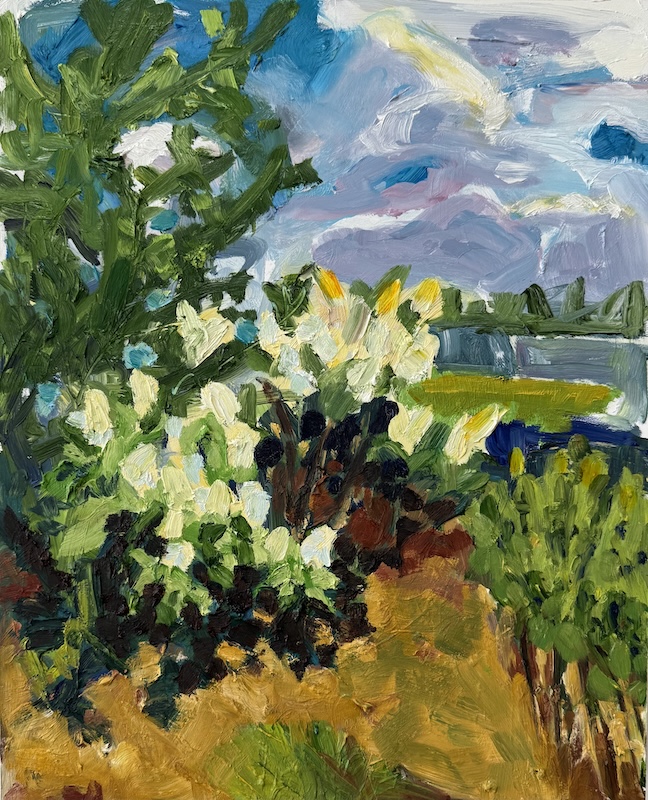 Painting by Tiffany Stronsky inspired by a photo of the Bloomingdale Trail